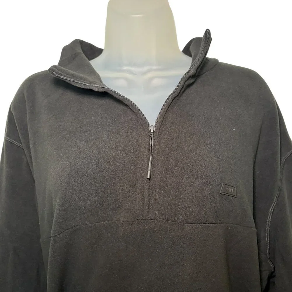 Rains Addis Fleece Half Zip Black XXL Unisex Lightweight Pullover
